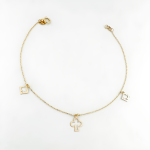 دستبند طلا 18 عیار طلاکده مدل مینیمال کد 10