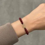 دستبند طلا 18 عیار طلاکده مدل مهره ای کد 12 - Image 2