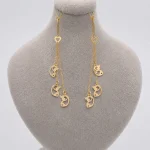 گوشواره طلا 18 عیار زنانه طلاکده مدل آویز کد 801