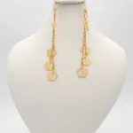 گوشواره طلا 18 عیار زنانه طلاکده مدل آویز کد 806