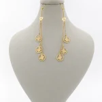 گوشواره طلا 18 عیار زنانه طلاکده مدل آویز کد 803