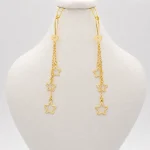 گوشواره طلا 18 عیار زنانه طلاکده مدل آویز کد 809