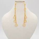 گوشواره طلا 18 عیار زنانه طلاکده مدل آویز کد 808